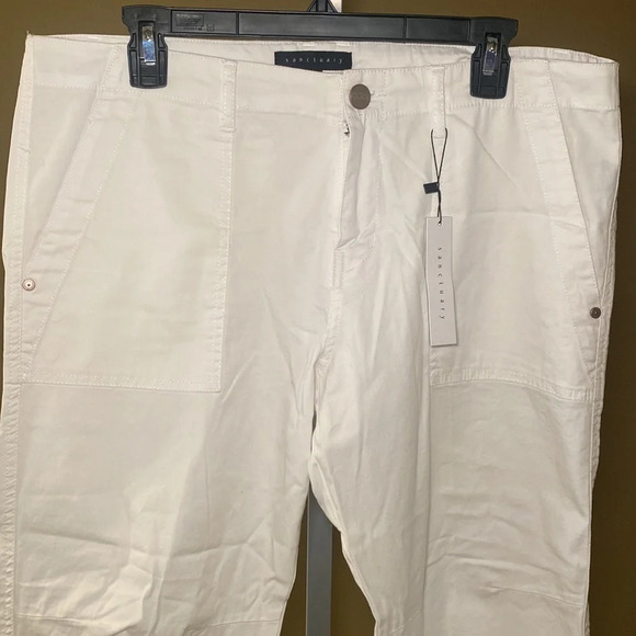 Sanctuary Peace Trooper white cropped pants, women’s 32 waist. NWT - Picture 4 of 6